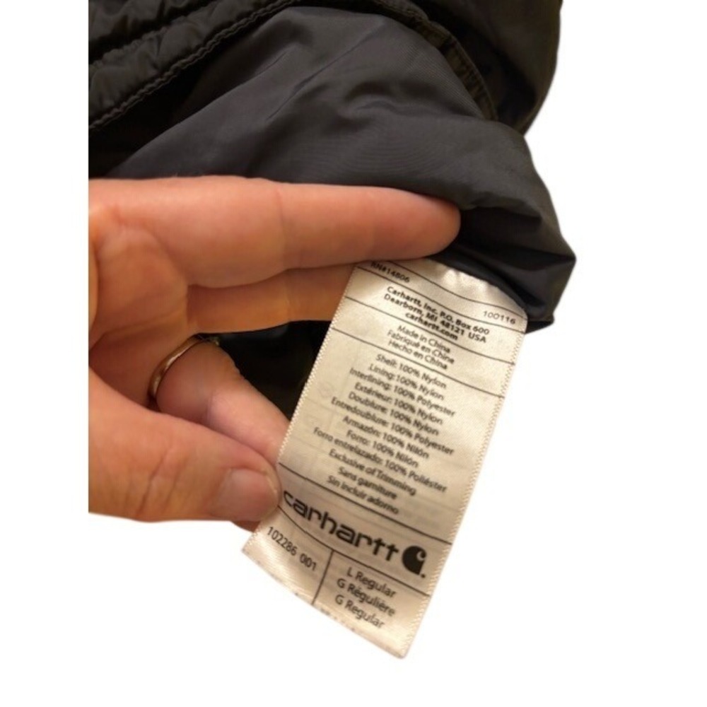 Carhartt Gilliam Vest Men's L Black Quilted Insulated Rugged Radios Logo 102286 - Picture 4 of 9